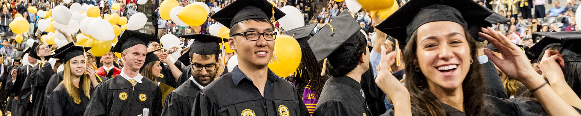 A picture of Georgia Tech graduates at Commencement.