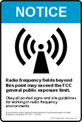 NOTICE RF sign