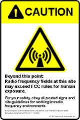 CAUTION RF sign