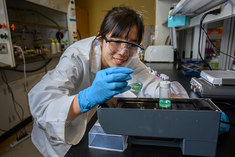 Researcher in lab